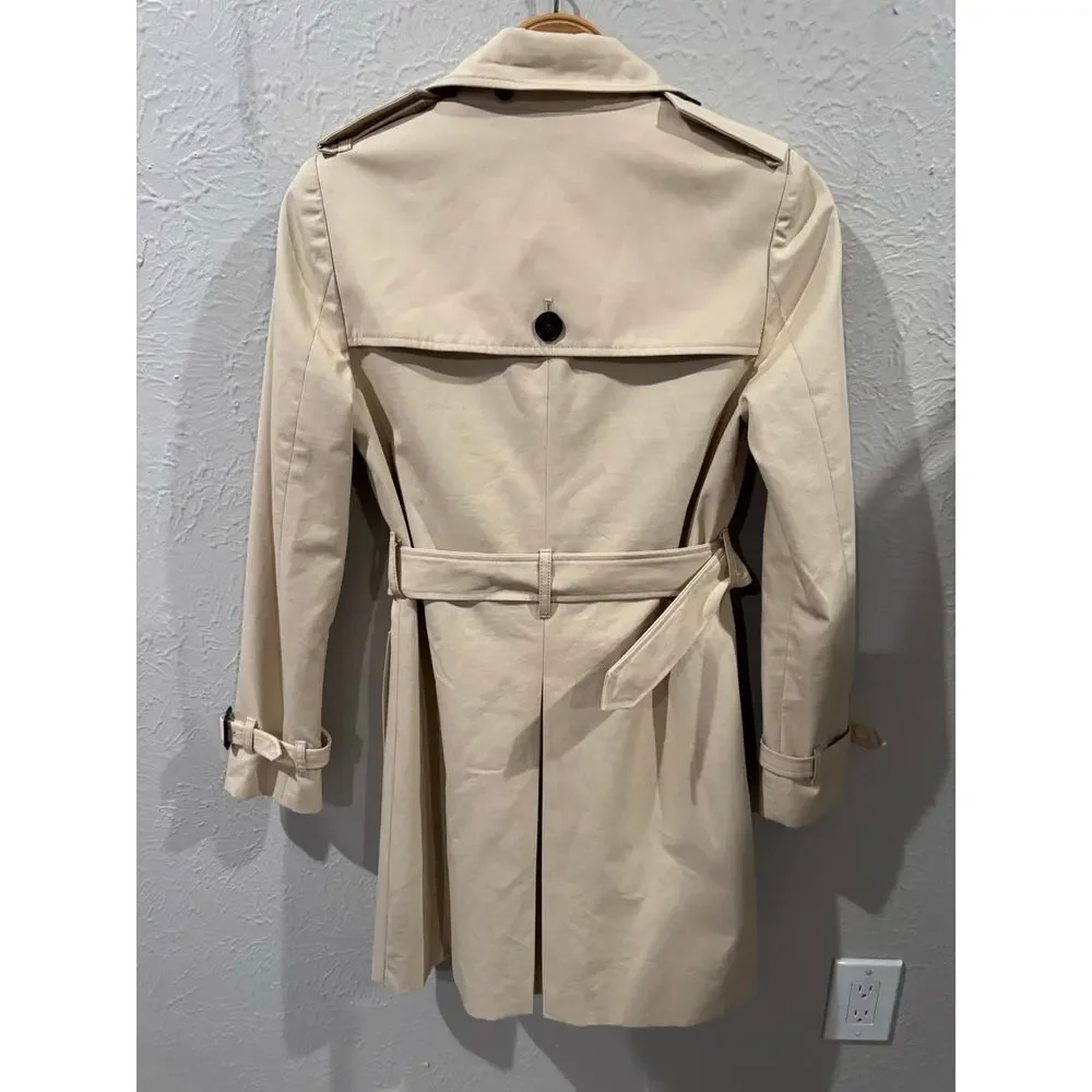 Jack Wills UK British Classic Trench Coat US Size 4 - Picture 6 of 11